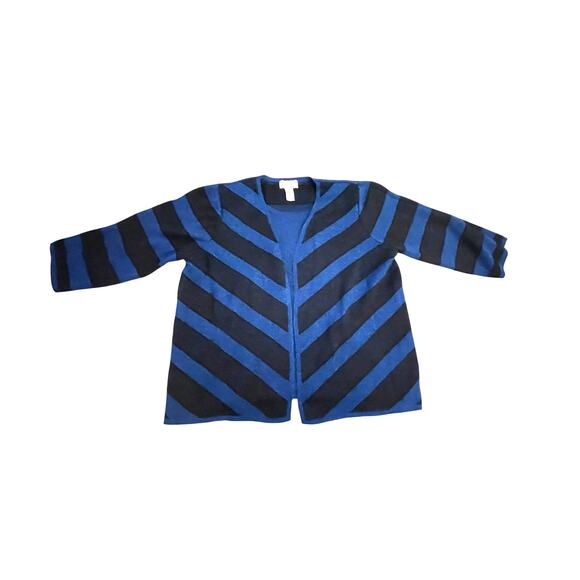 Alfred Dunner - WOMAN 1X Cardigan Combo Blue - Built-In Tank - Metallic  - EUC - Picture 1 of 7